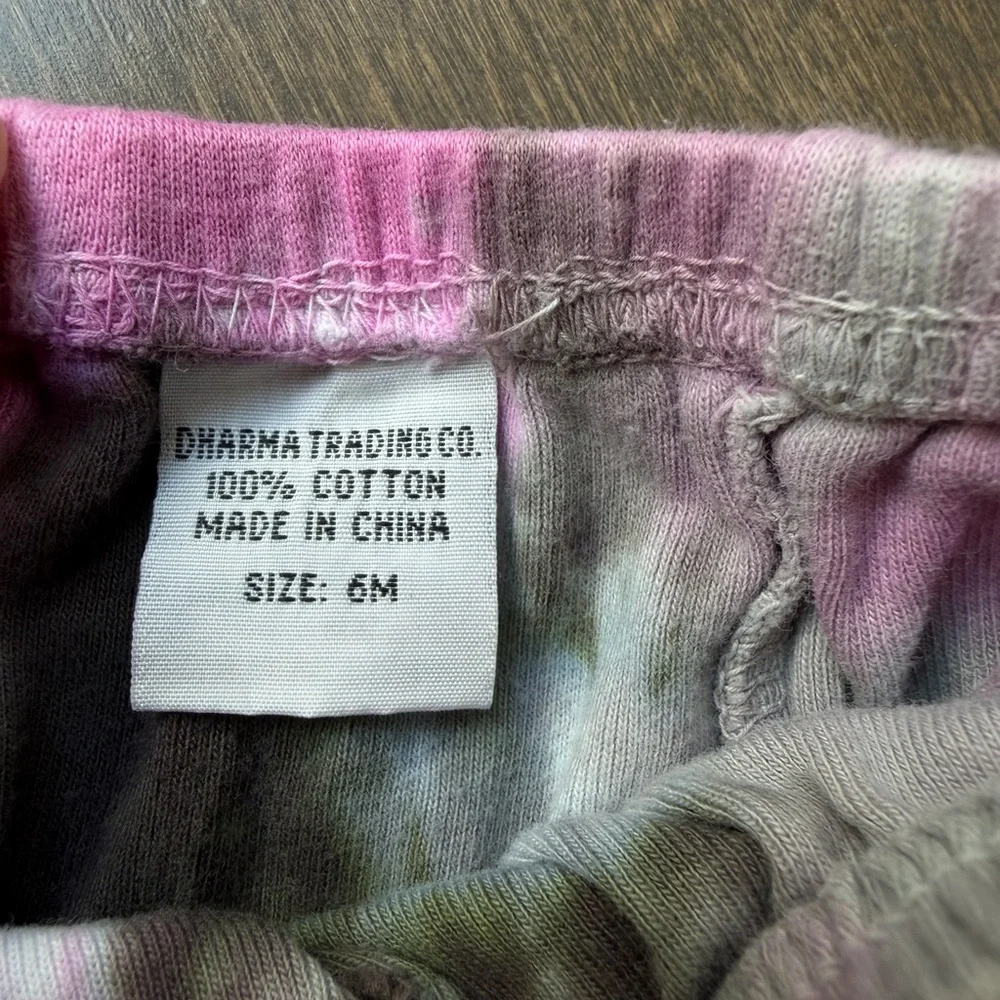 Pink & Brown Tie-Dye Matching Baby Outfit